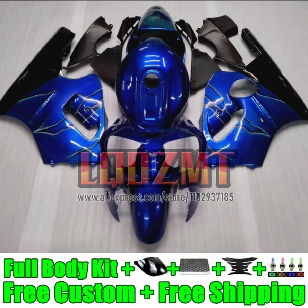 Injection +Tank For KAWASAKI NINJA ZX-12R ZX 12 R 12R 1200CC 57No.41 ZX-1200 ZX12R 2000 2001 blue glossy ZX1200 C 00 01 Fairing