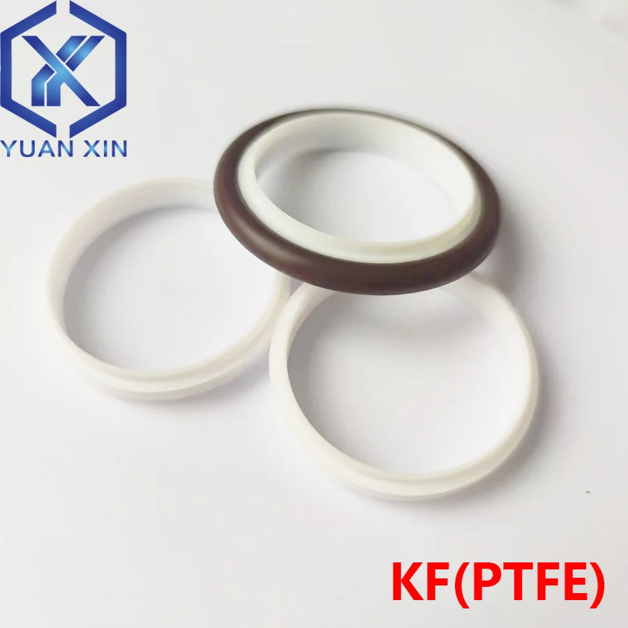ISO-KF vacuum center bracket sealing ring PTFE FKM bracket sealing ring Anti-static insulating vacuum PTFE bracket NW ISO100