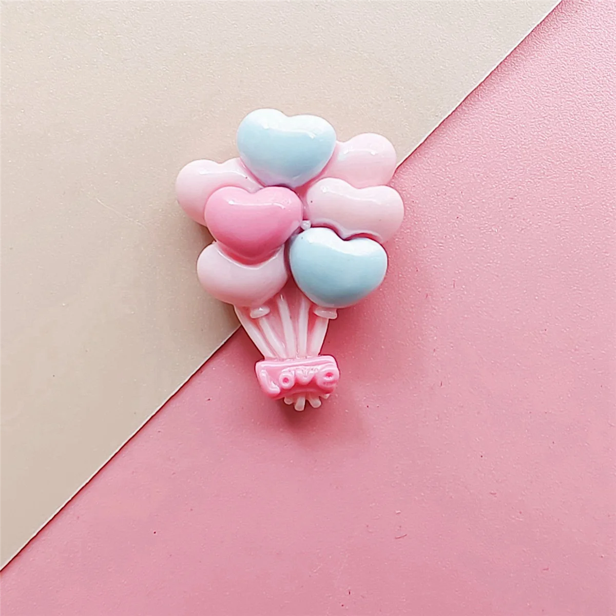 100Pcs Love Balloon Series Resin Can Be Used for Earrings, Hair Clips, DIY Keychain Bracelets, Pendants, Jewelry, Etc