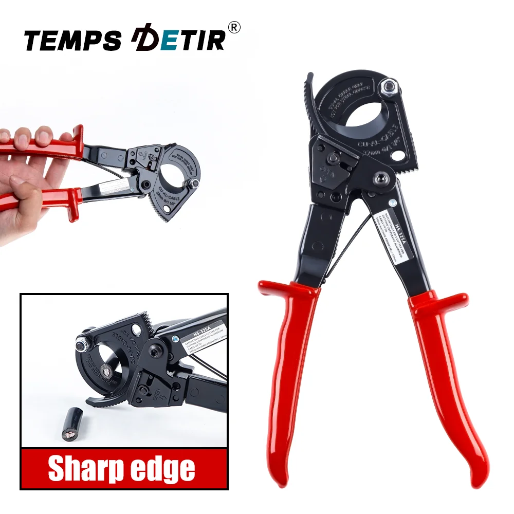 

Ratchet Cable Cutter Cutting Range 0-240mm², 32mm, 1-1/4" Suitable for Cutting Single, Multi-strand Copper and Aluminum Cables