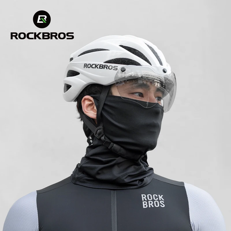 ROCKBROS Summer Cycling Masks Breathable Quick-Drying Hanging Ear Face Mask Men's Balaclava Mask Elasticity Facial Protection