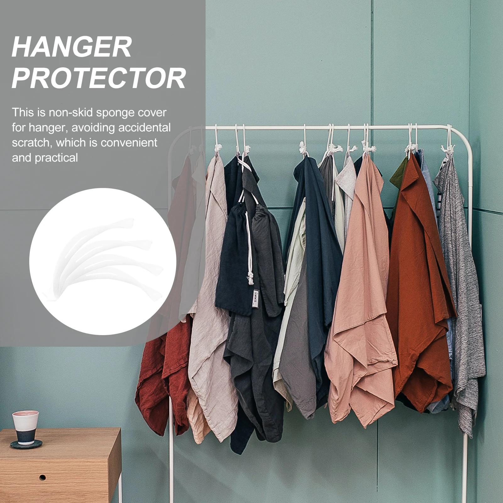 

20 pcs Anti-Skid Sponge Hanger Covers Non-Slip Clothes Protector Lightweight For Home Dorm Clothing Store Usegarment