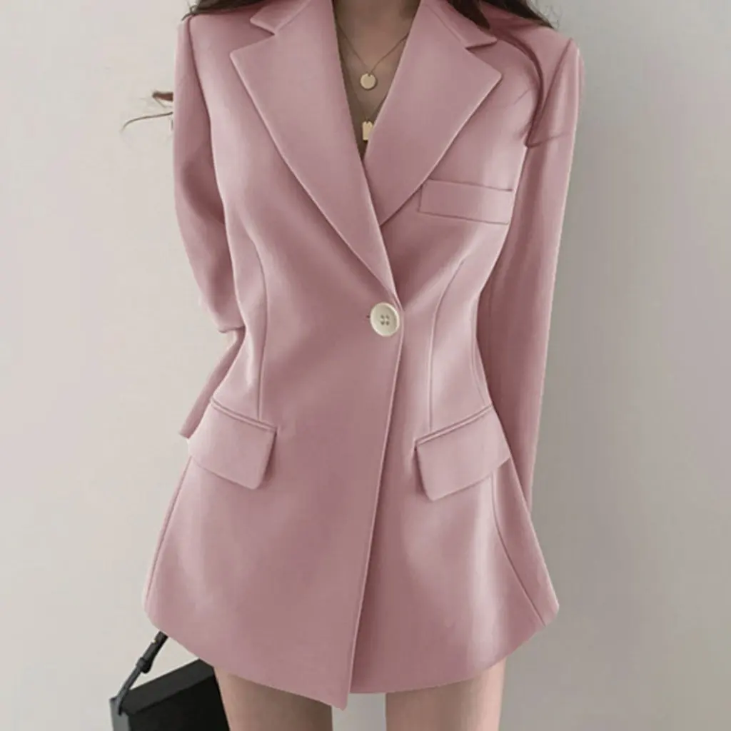 

Women's Black Suit Coat Spring Fashion Tight Waist Elegant Commuter Style All-Match Celebrity Trend in Women's Clothing