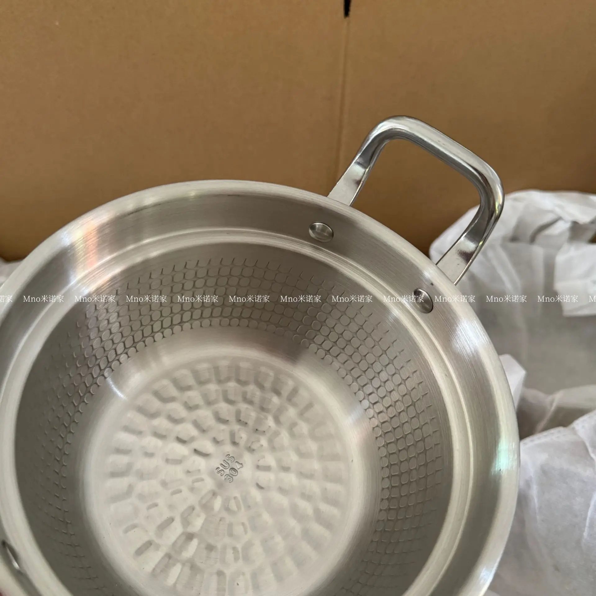 Stainless Steel 304 Korean Soup Pot With Handle No Coating Non Stick Induction Cooker Gas Dishwasher Safe 170mm 200mm 230mm