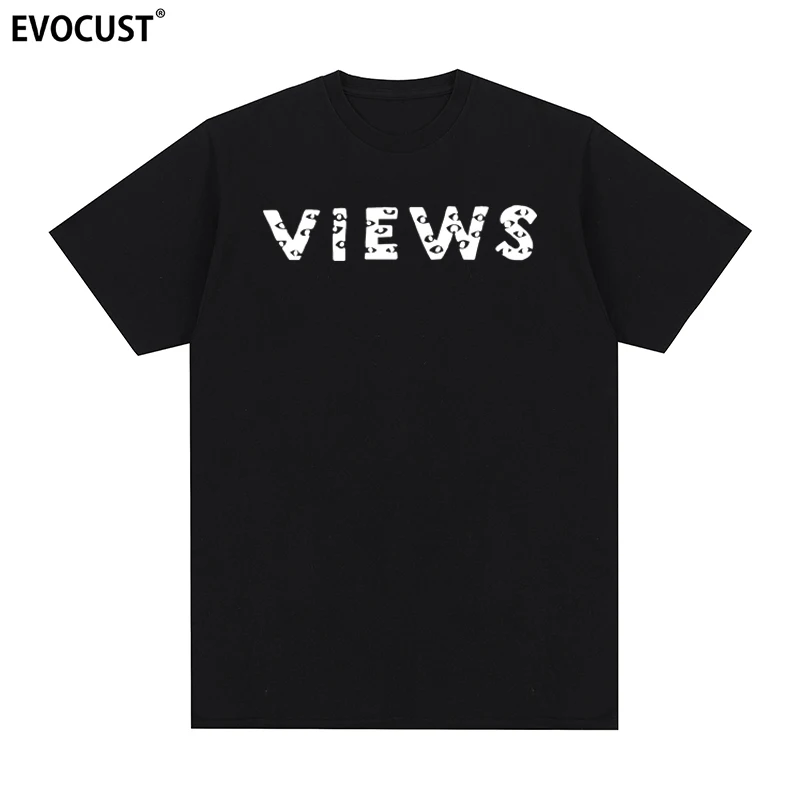 

2025 Summer New VIEWS Drake Print Graphic Fashion Casual High Quality Breathable Pure Cotton Round Neck T-shirt