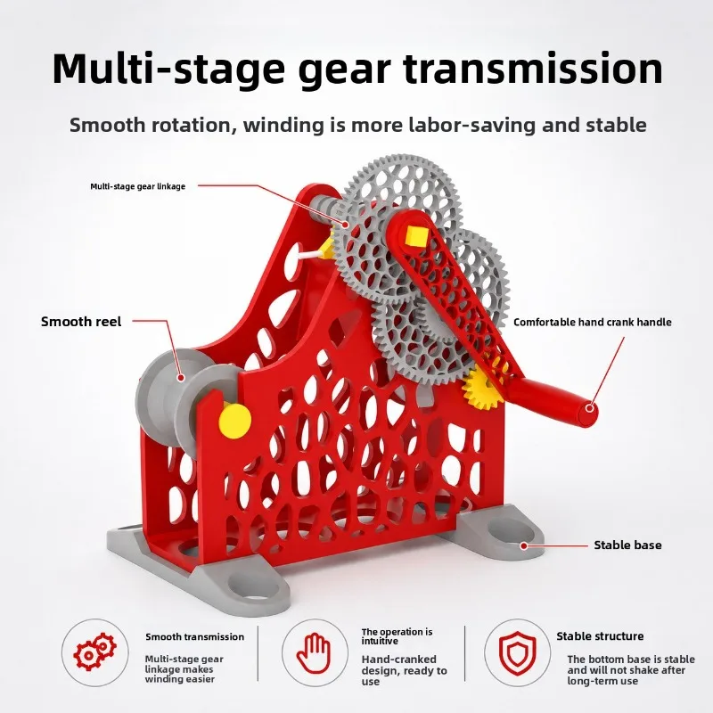 Hand Crank 3D Filament Winder Manual Spool Winder Uniform Winding Tool Fit for 1KG 3D Printing Filament Arrangement