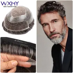 Mono&Pu With Swiss Lace Front Toupee Versalte Hair Man Wig Capillary Male Hair Prosthesis Indian Human Hair Men's Wigs Hairpiece