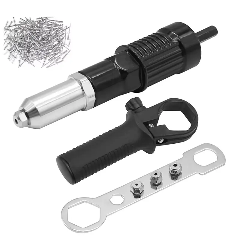 AA81-Effort-Less Electric Rivet Adapter Kit 2.4-4.8 Mm High Efficiency Cordless Home Riveting Nut Machine Tool