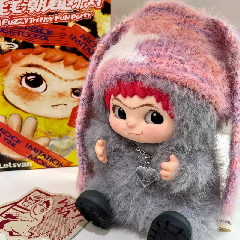 دمية واقعية من سلسلة WAKUKU للحفلات المرحة، سلسلة مفاتيح على شكل وحش، صندوق هدايا كاواي، قلادة للحقيبة، زينة، هدية لطيفة