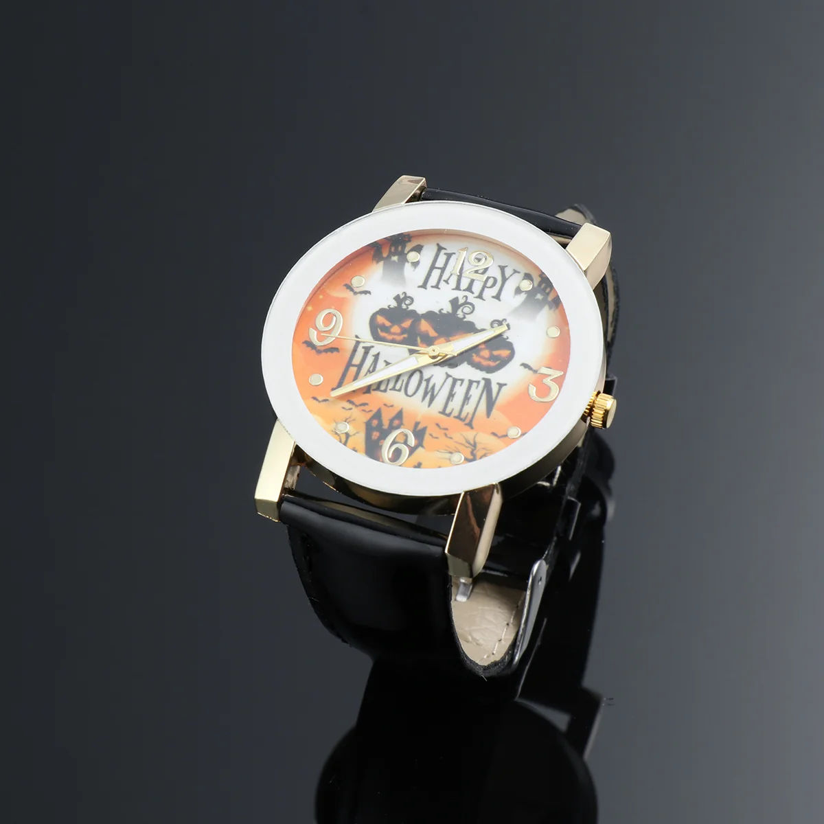 Halloween quartz horloge pompoen heks kasteel damesmode riem unieke dameshorloges