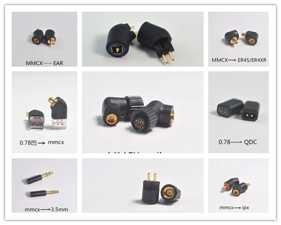 0,78/MMCX a EAR Z1R N5005 IE900 IE40PRO IE500PRO IPX exk jh ER4 ER4SR QDC FitEar im50 Cable de auriculares enchufe convertidor