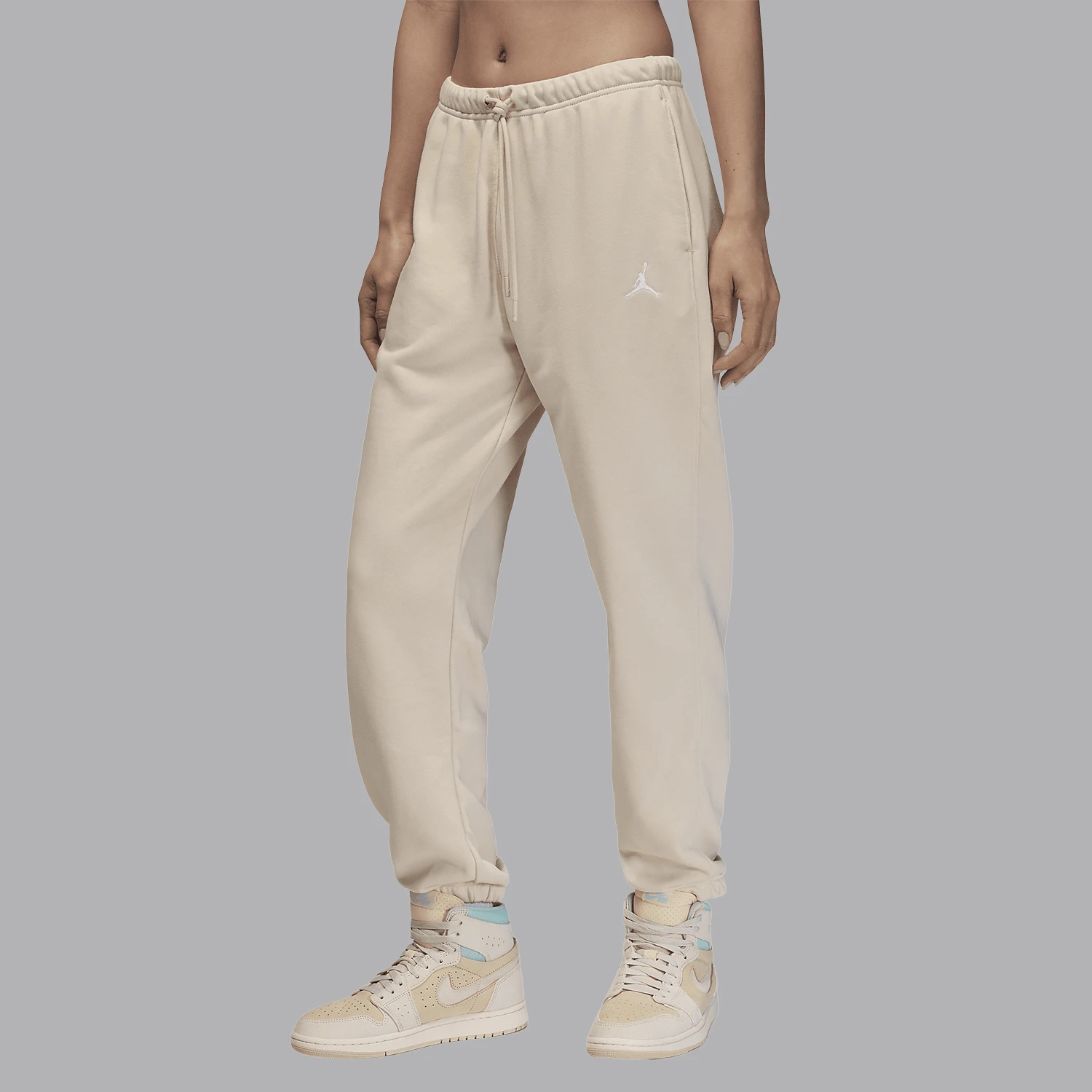 Nike genuine JORDAN women's French looped embroidery knitted pants HJ1360-203