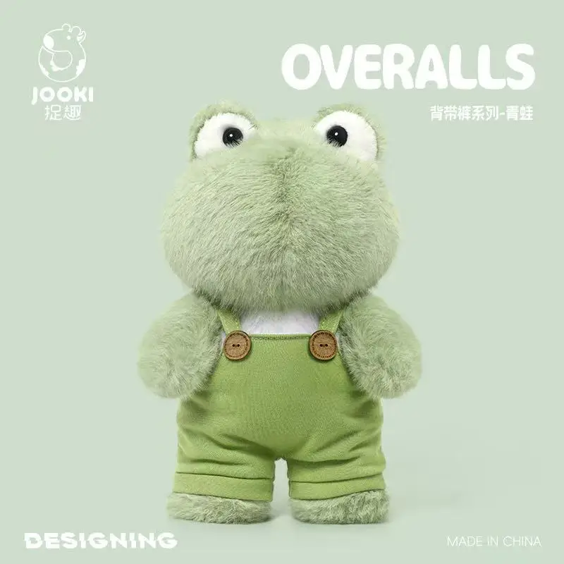 Neueste Kawaii-Overalls, gefüllte Plüschtiere mit Frosch-Glühwürmchen, niedliche Cartoon-Anime-Kindergeburtstagsgeschenke, lustige Puppen für Halloween