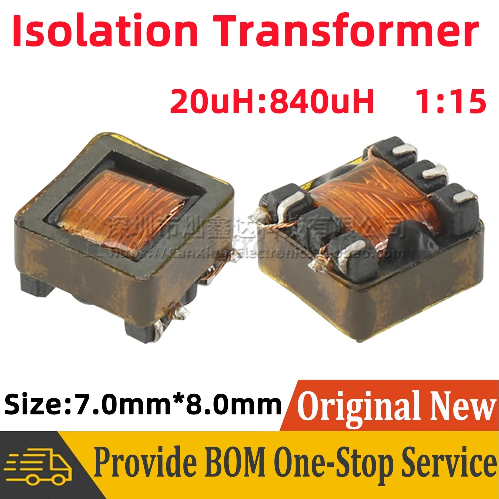 5PCS SMD SMT EE6.2 High Frequency Signal Flash Light Isolation Transformer Turns Ratio 1:15 Isolator 20uH:840uH