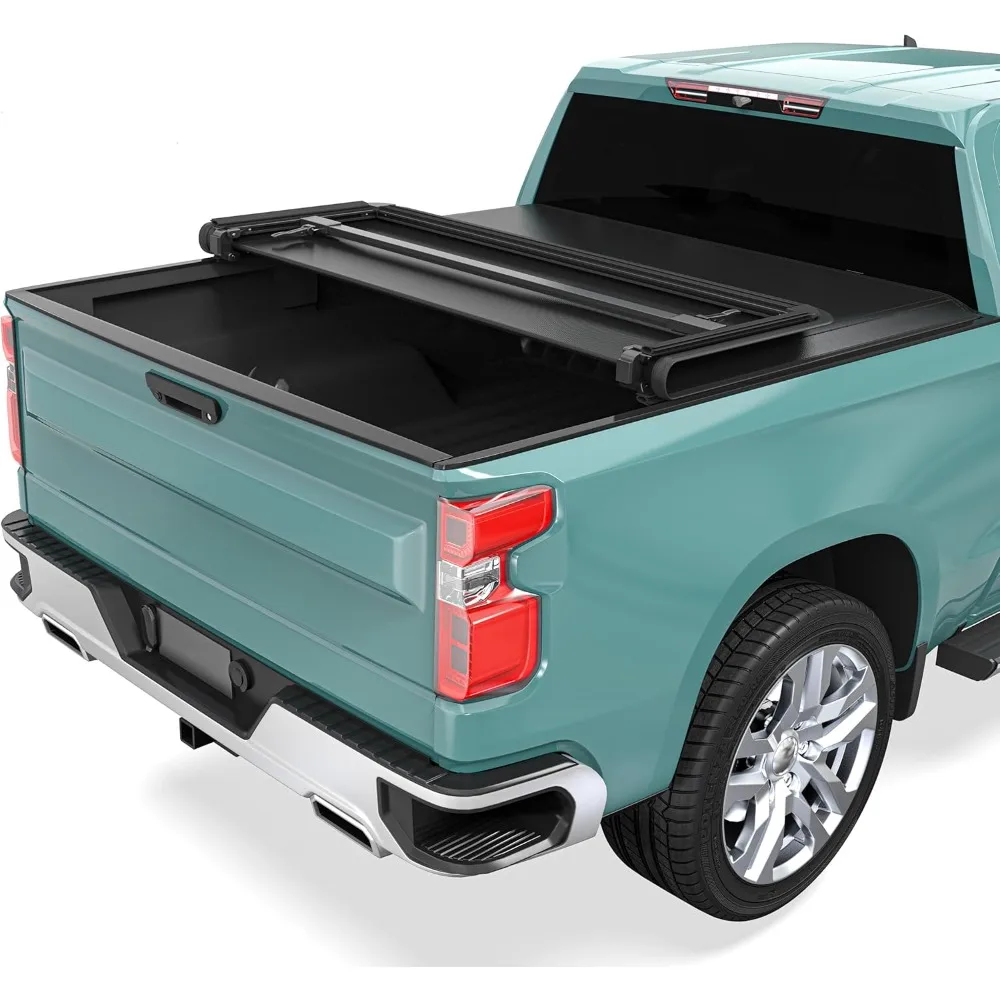 

Мягкий тройной чехол Tonneau для кровати Chevy Silverado/GMC Sierra 1500, 5,8 футов 2019-2025 гг.
