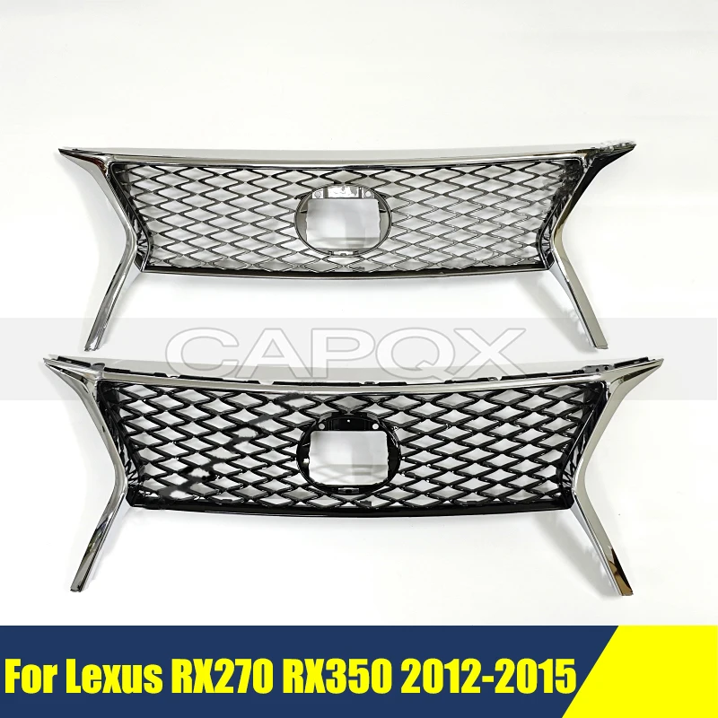 

Решетка переднего бампера, маска для Lexus RX270 RX350 2012-2015, хромированная решетка радиатора, средняя сетка, гоночные грили, автоматическая решетка