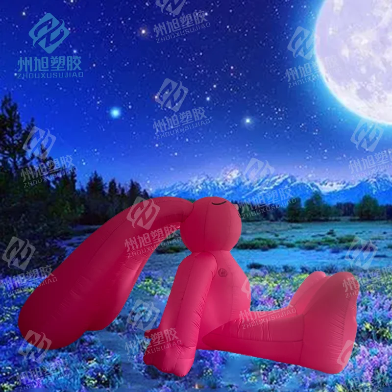 

Pink Giant Inflatable Rabbit long Ear Blow Up Pink Rabbit inflatable Cartoon Model