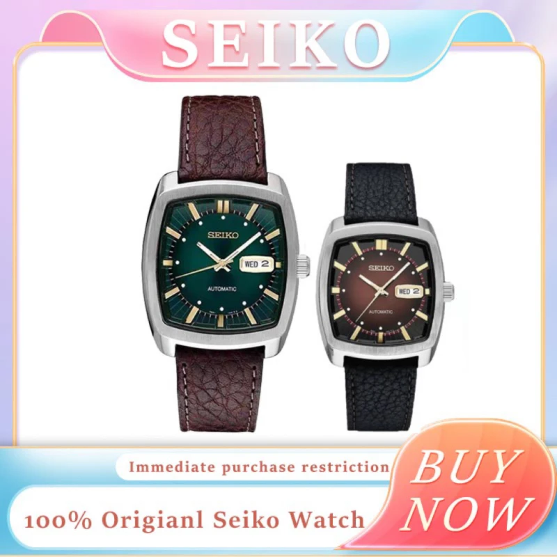 Original Seiko Watch Men\'s Automatic Mechanical Watch Casual Business Clock Wine Bucket Steel Belt Men Waterproof Belt Watches