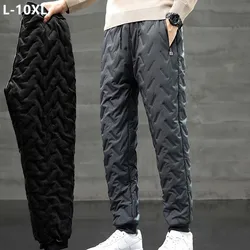 Joggers cálidos para hombre, pantalones holgados a prueba de viento para la nieve, 10XL, de talla grande, 9XL, 8XL, 7XL, adolescentes, de algodón