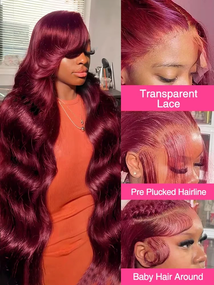 99J ボディウェーブ レースフロントウィッグ 人毛 生え際処理済み ベビーヘア付き 250%密度 グルーレス人毛ウィッグ 自然な生え際