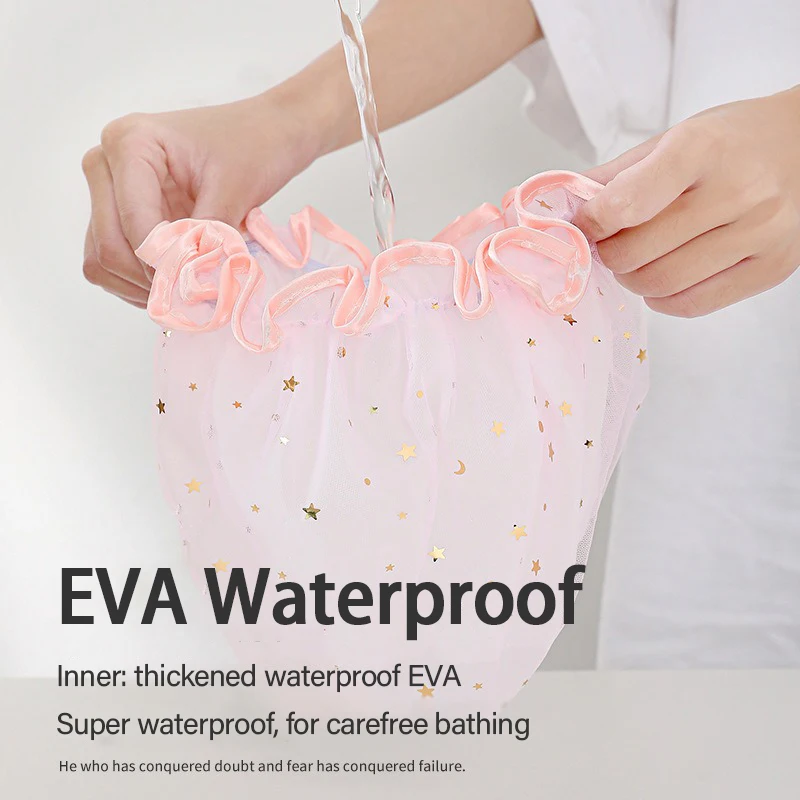 Luxury Women's Reusable Shower Cap Bonnet