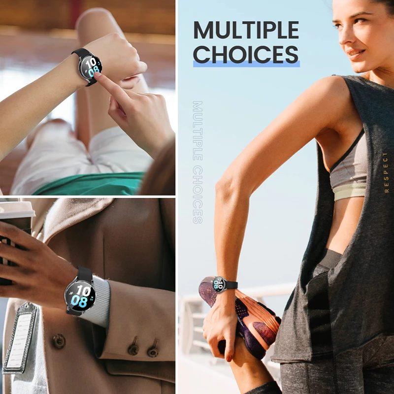 TPU Soft Case For Samsung Galaxy Watch 7/6/5/4 40mm 44mm Full Screen Protector Bumper For Galaxy Watch 7/6/4/5 Protective Cover