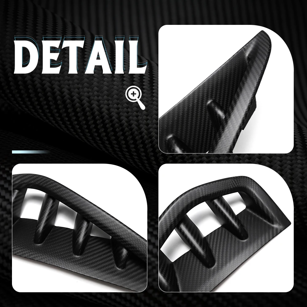 For Dodge Ram TRX Off-Road SRT 1500 2500 2019+ Side Air Vent Cover Car Side Fender Vent Trim Frame Carbon Fiber Car Accessories view 5