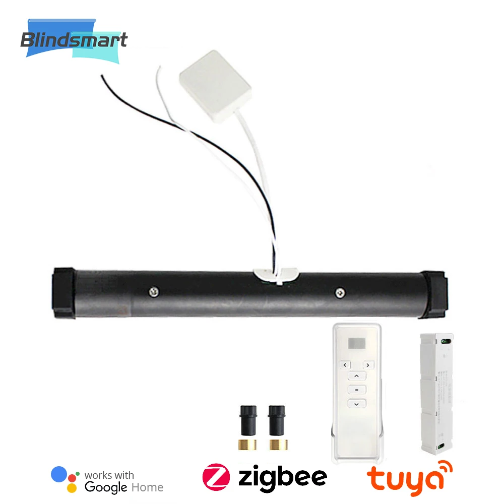 Blindsmart Tuya Zigbee Blind Motor for Aluminum Roman Shade Honeycomb Curtain Alexa Google Home Smart Control