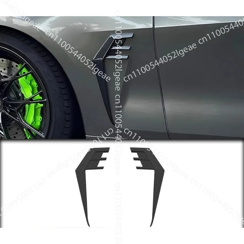 

For BM-W 4 Series G22 G26 2021-2025 Car Exterior Side Wing Air Flow Fender Grill Outlet Intake Vent Glossy Black Protective Trim