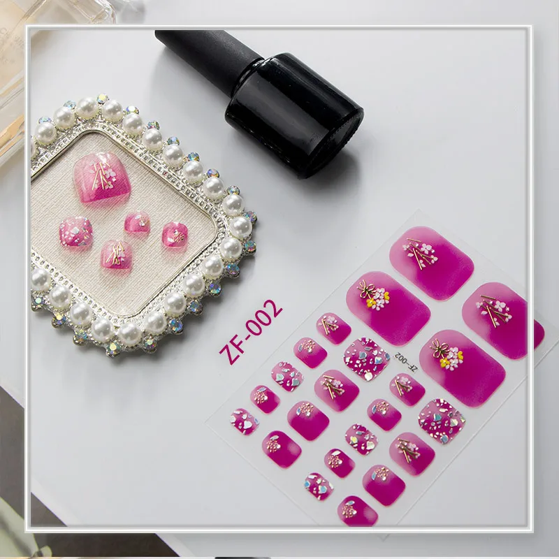 22 Tips 3D Diamond Toe Nail Stickers Spread  Online Celebrity Nail Patch Sports Color Diamond Nail Art  Decoration