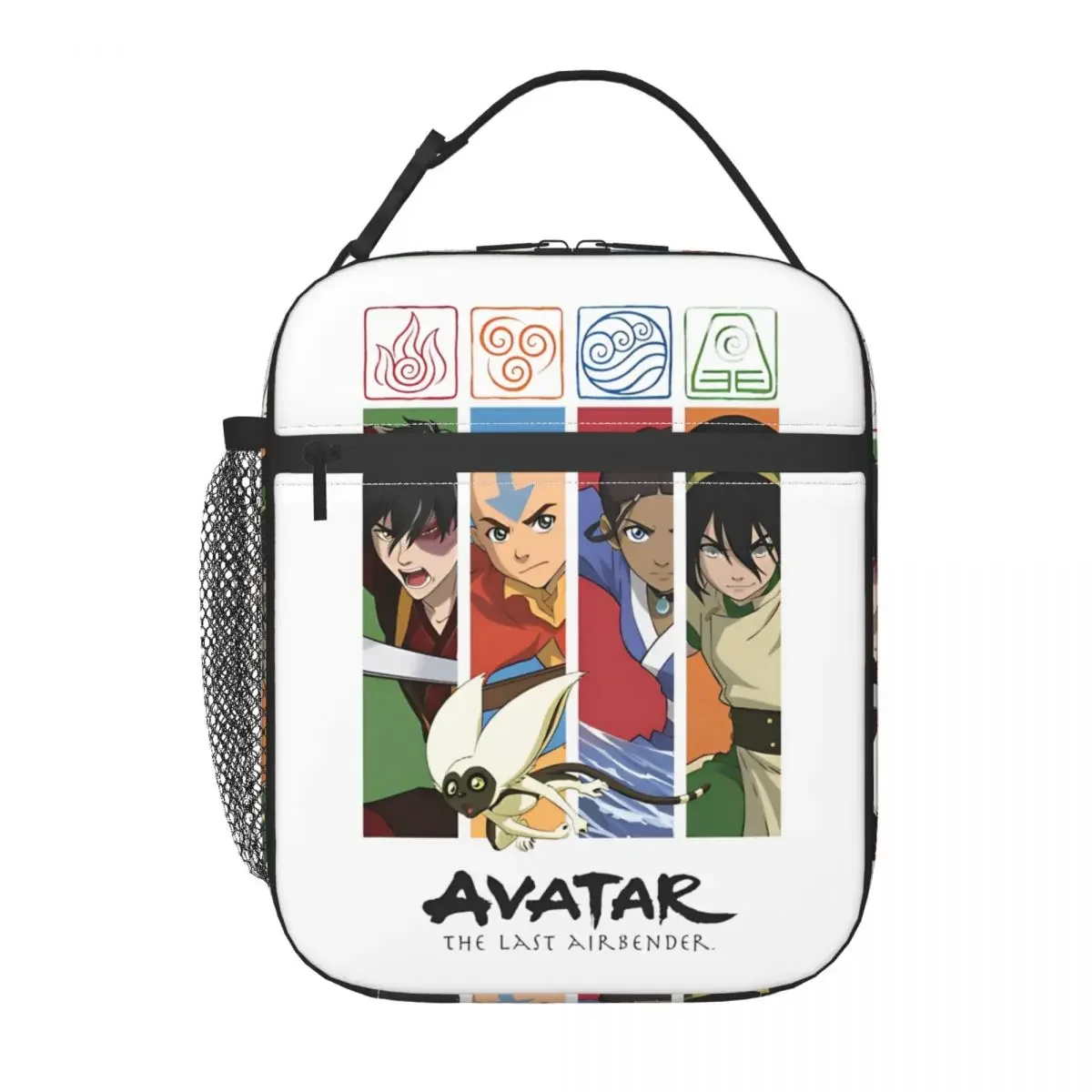 Avatar The Last Airbender Group Character Panels Insulated Lunch Bags Food Container Bags Portable Cooler Thermal Lunch Boxes