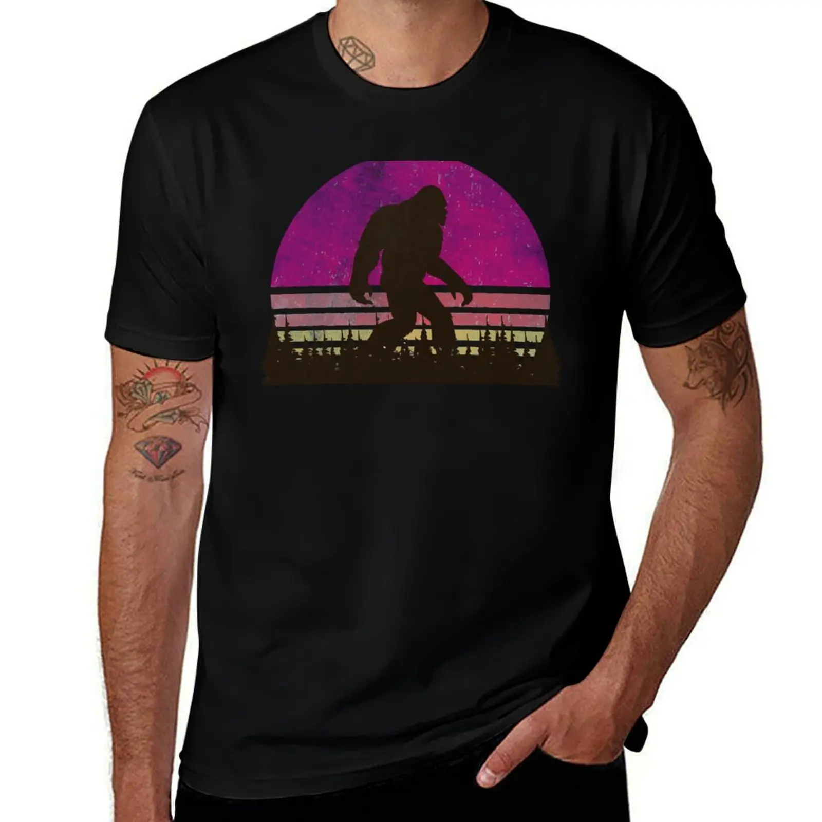

Vintage Distressed Bigfoot Shirt - Sasquatch Shirt - Bigfoot T Shirts T-Shirt funny t shirts man t shirts for man graphic funny