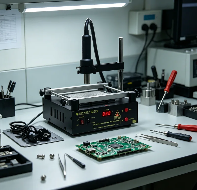 853 EU Bottom Infrared Preheating Station, PCB Preheater BGA Rework Soldering Platform for Mobile Phone Motherboard Repair Tools