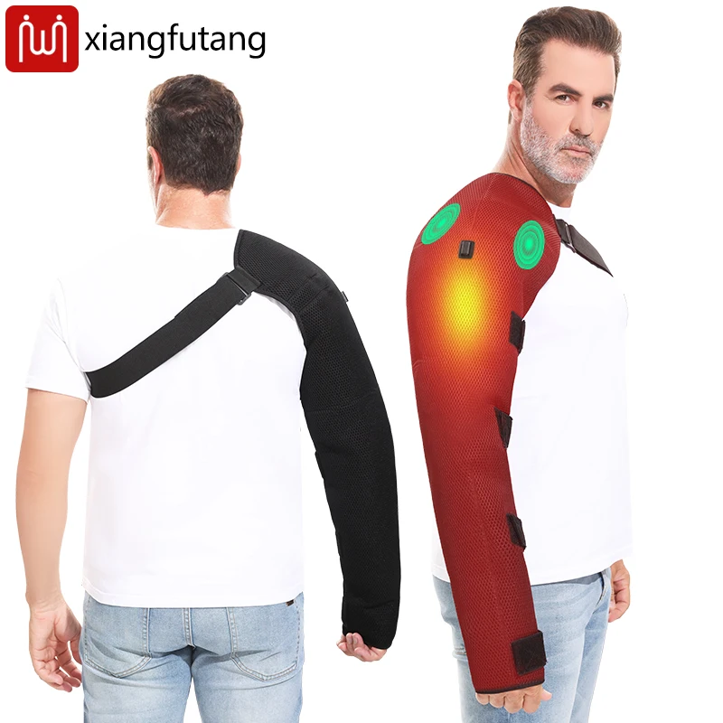 Long Arm Heating Pad with Vibration Massager Heated Wrap for Shoudler Arm Elbow Wrist Hand Pain Relief & Sports Injury Recovery
