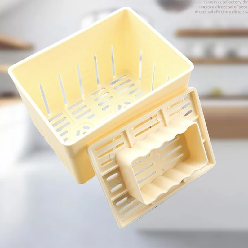 Juego de utensilios para tofu Clete para uso doméstico, molde de plástico DIY para tofu blando y duro, utensilios de cocina para hacer tofu