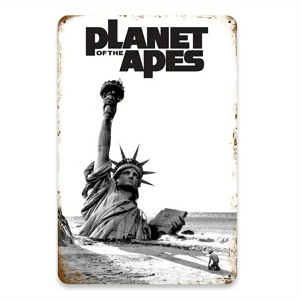 A  Metal Tin Sign of 'Rise of The Planet of The Apes', Rectangular Iron Wall Art, Suitable for Home, Room, Dining Room, Bar, Caf