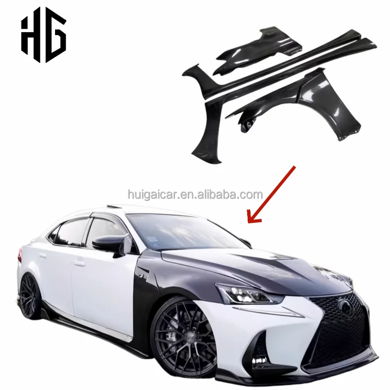 

2013-2019 for Lexus IS200t IS250 IS300 IS350 Body Kit Upgrade with Carbon Fiber Side Skirt Fender in RCf Style New Condition