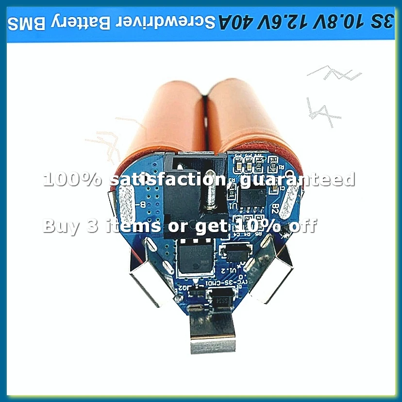 3S 10.8V 12.6V 40A 18650 Lithium Battery Board for Screwdriver Shura Shurika Battery 3S 12V Battery Replace Use-DTD2