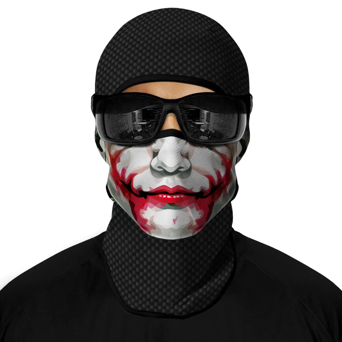 Masque noir cagoule 3D, équipement de sauna fantôme, bonnets tête de mort, chapeau d'hiver, masque intégral, jeu de guerre de moto, DulCap militaire Airsoft