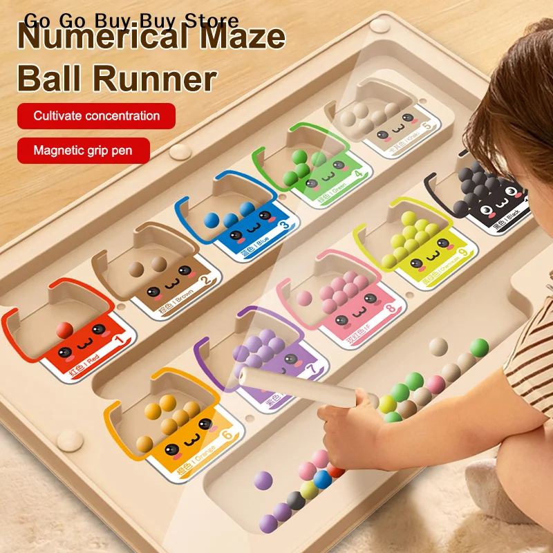 Children's Magnetic Maze Walking Ball For 3 Year Early Education Baby Concentration Training Writing Logic Thinking Puzzle Toy