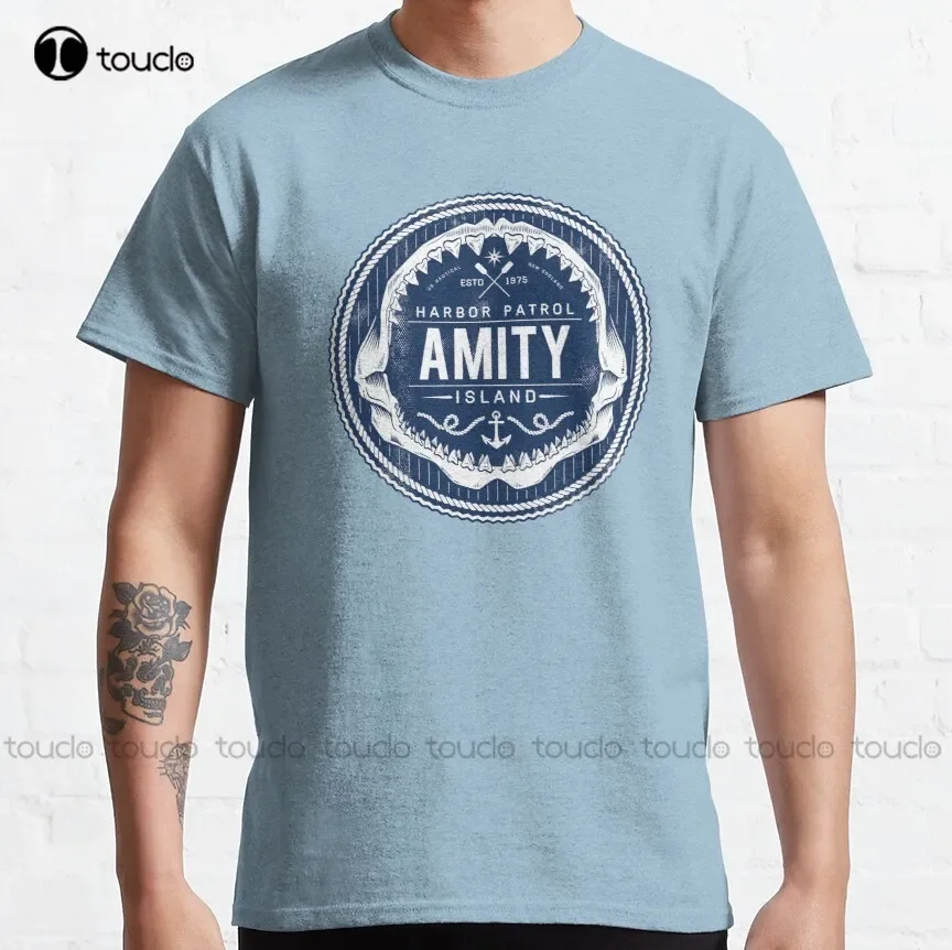 

Amity Island Harbor Patrol Classic T-Shirt Mens Tshirt Custom Aldult Teen Unisex Digital Printing Tee Shirt Xs-5Xl Cotton Shirts