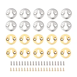 10pcs Round Photo Frame Hooks Hanging Picture Oil Painting Mirror Zinc Alloy Gold/Silver 25mm W/screws Hanger Wall photo Holder