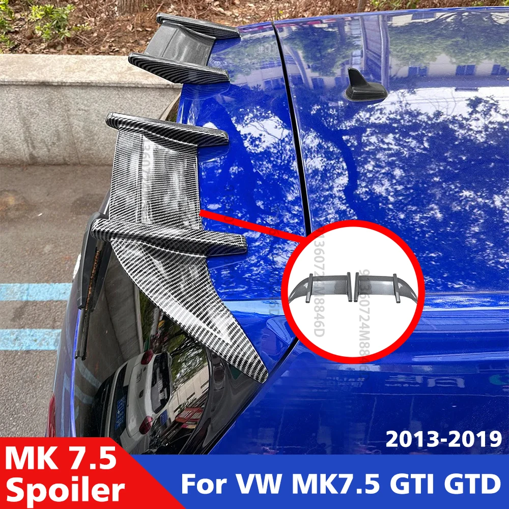 

For VW Golf 7.5 MK7.5 2013-2019 GTD GTI Carbon Fiber Trunk Lid Spoiler, Car Exterior Styling Wing Body Kit Tuning Accessories