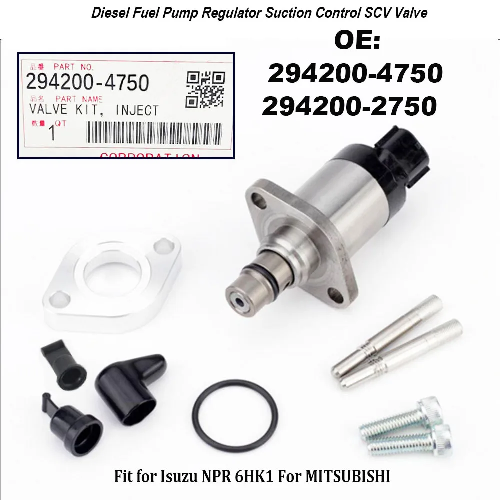 

294200-4750 294200-2750 294200-9752 Pressure Fuel Pump Regulator Suction Control SCV Valve For Isuzu NPR 6HK1 For MITSUBISHI