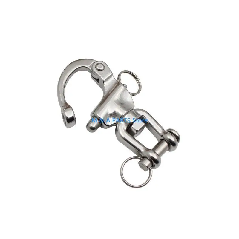 U1JF Stainless Steel Quick Release Fixed Bail Shackle With Ring 70 128mm