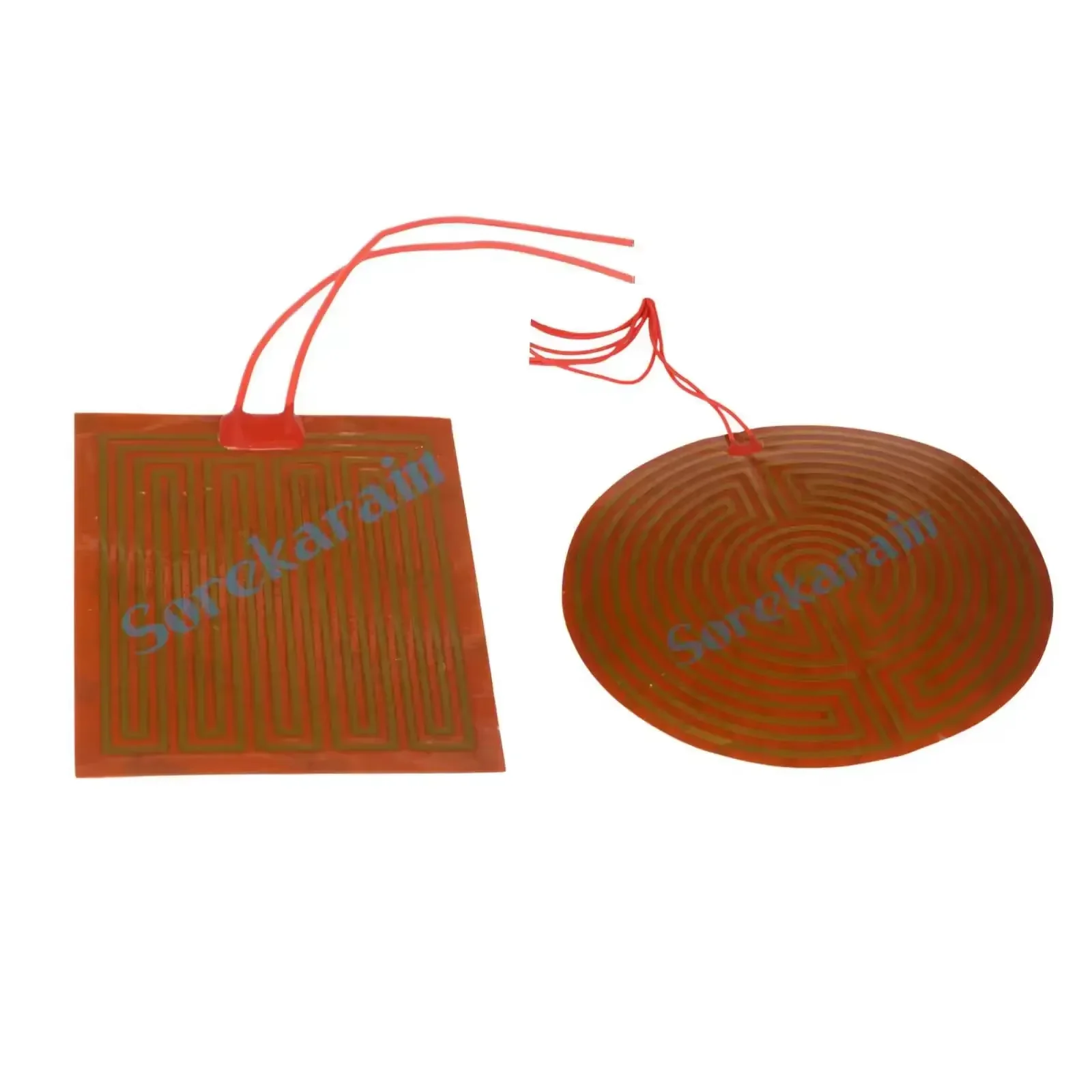 Round/Square 12V/24VDC Flexiable Eeletric Polyimide Film Heater Heating Element for Electrical Wires Oil Tank 3D Print