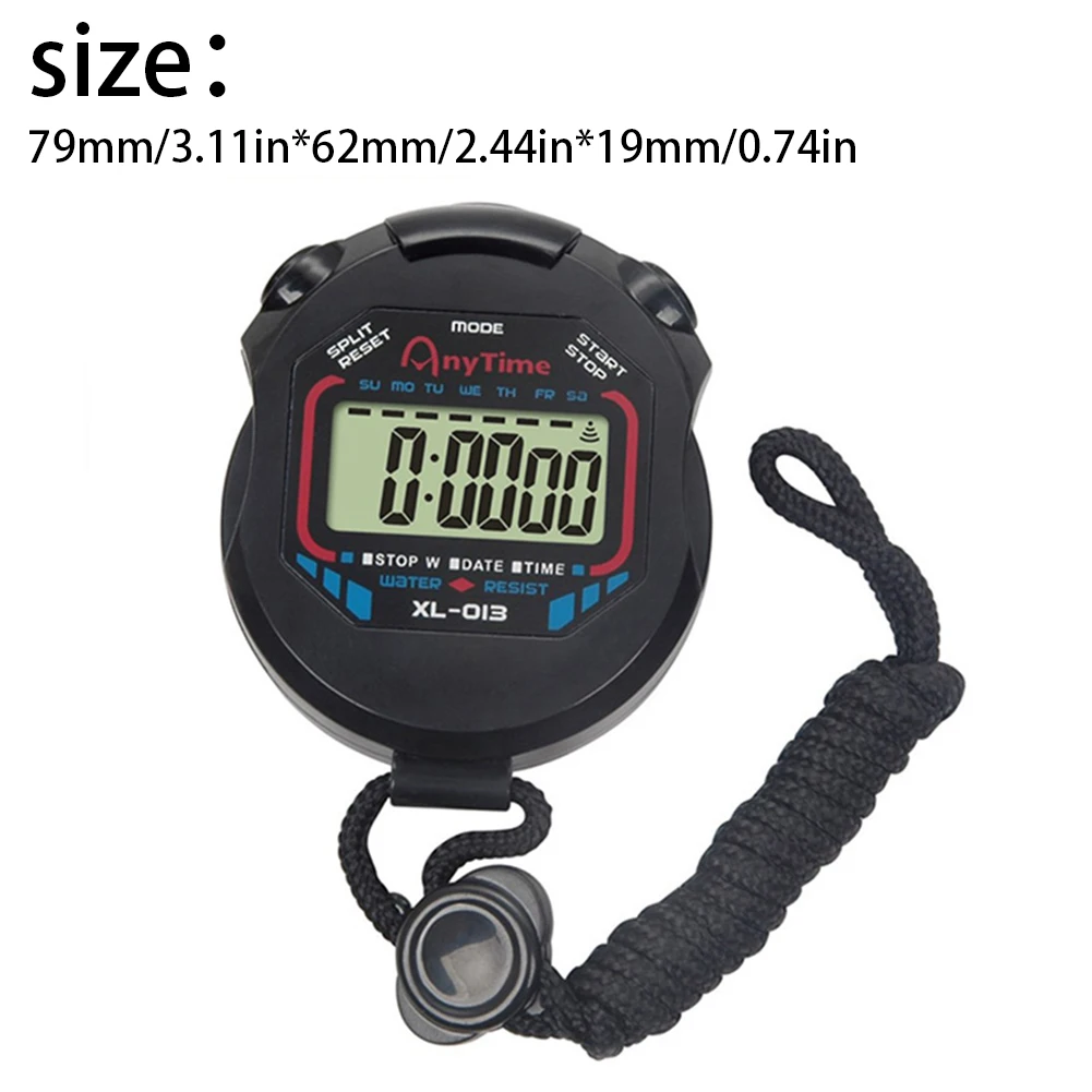 10~1pcs Waterproof Chronometer Handheld Pocket Stopwatch Professional Digital Sport Stopwatch LCD Timer Stop Watch Timer Tools