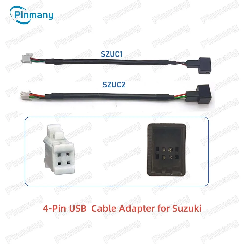 Pinmany سيارة كابل يو اس بي 4 دبوس USB2.0 الصوت سلك تسخير موصل محول مأخذ التوصيل لسوزوكي فيترا Alivio S-Cross Baleno Solio #1