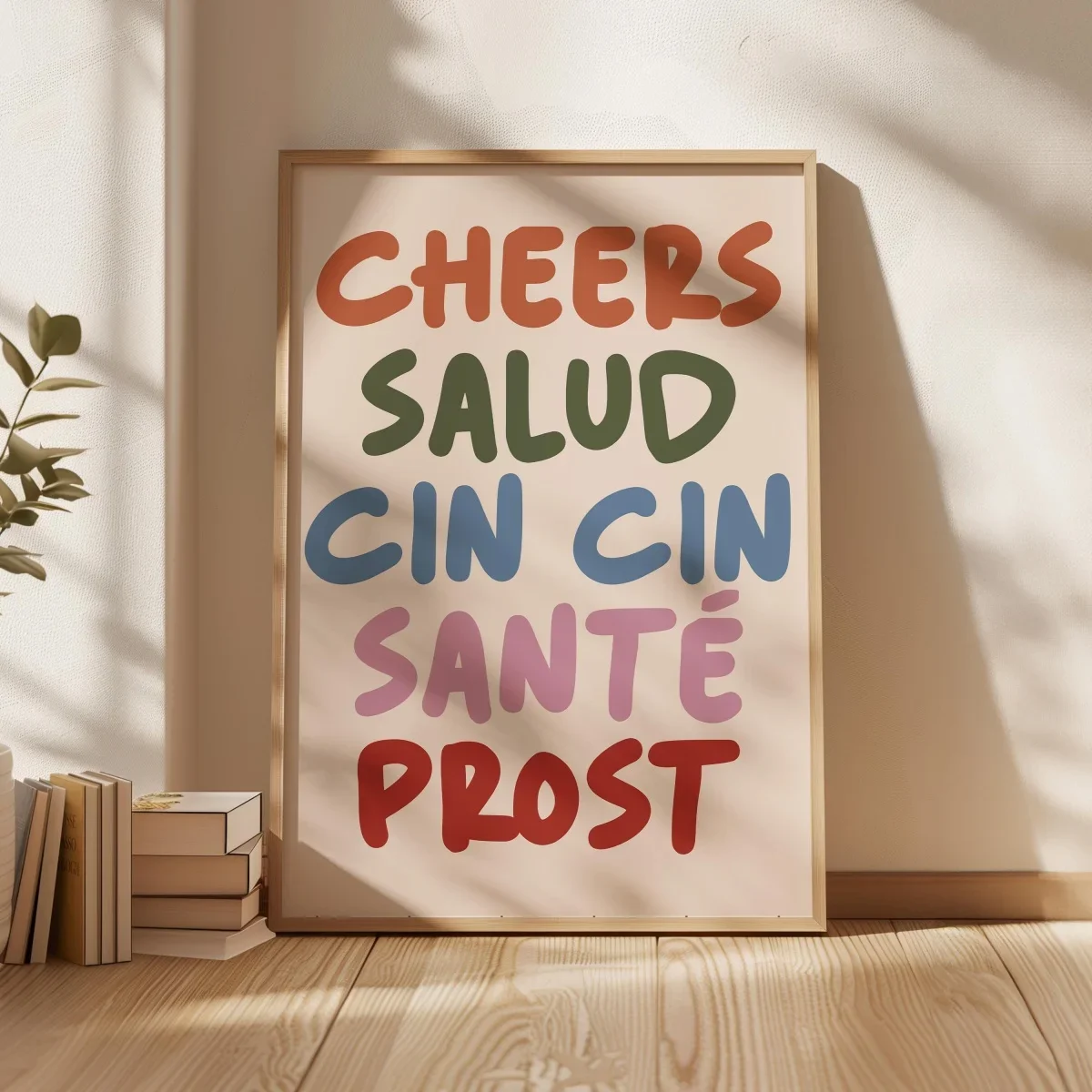2pcs frameless Canvas Painting 2pcs/set Colourful Cheers Drinks Canvas Prints Poster Modern Dopamine Minimalism Art Prints Kitch