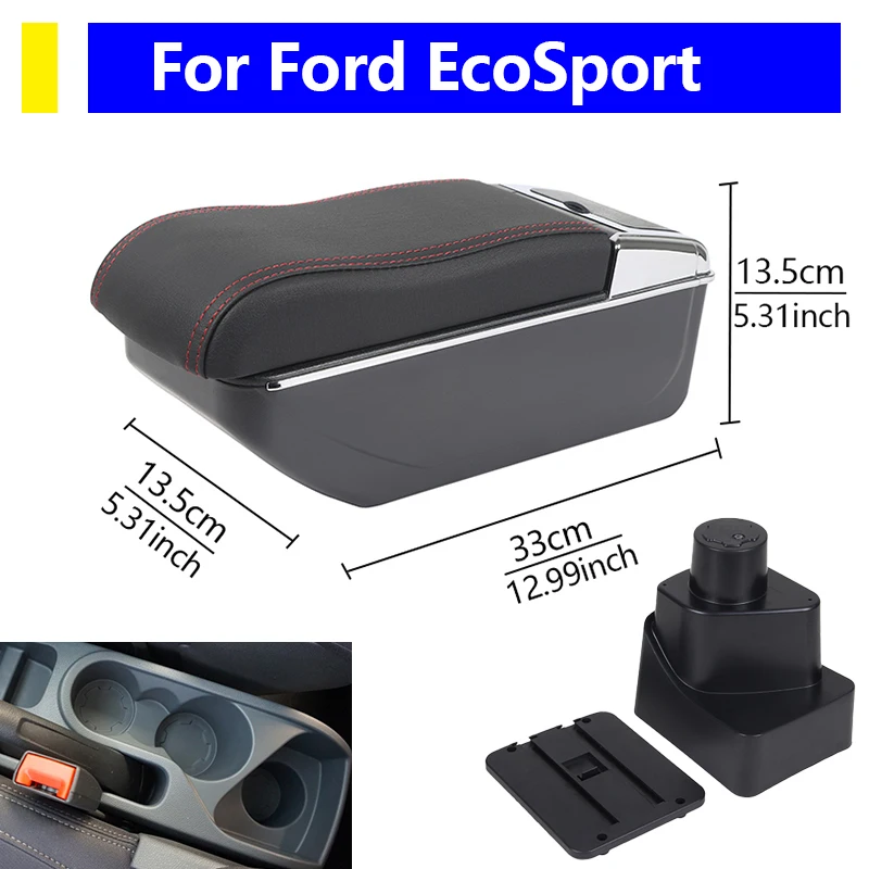 

Автозапчасти для Ford EcoSport, ящик для хранения центральной консоли, подлокотник, ящик для автомобиля, органайзер, аксессуары для салона автомобиля